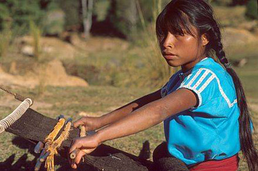 Tzotzil Maya speakers from Zinacantan and Chamula in traditional dress